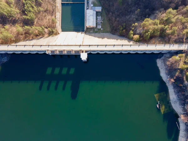 Vista Aérea Del Embalse Topolnitsa Montaña Sredna Gora Bulgaria —  Fotos de Stock