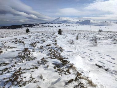 Bulgaristan 'ın Sofya Şehir Bölgesi, Vitosha Dağı' nın İnanılmaz Kış Panoraması