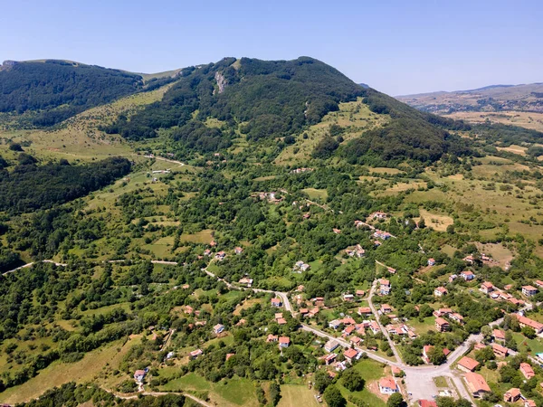 Amazing Aerial View Stara Planina Mountain Village Zasele Bulgaria — Stock Photo, Image