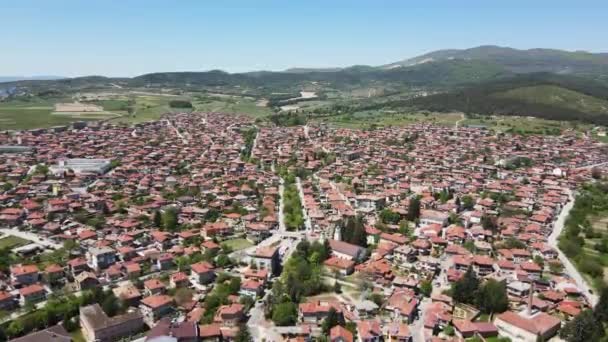 Pemandangan Udara Kota Bersejarah Panagyurishte Kawasan Pazardzhik Bulgaria — Stok Video