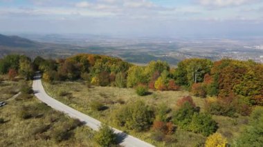 Bulgaristan 'ın Vitosha Dağı' nın şaşırtıcı sonbahar manzarası