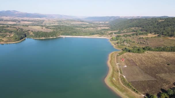 Bulgaristan Sopot Reservoir Lovech Bölgesinin Hava Manzarası — Stok video