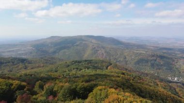 Bulgaristan 'ın Vitosha Dağı' nın şaşırtıcı sonbahar manzarası