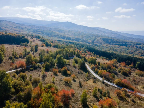 Amazing Aerial Autumn View Vitosha Mountain Bulgarije — Stockfoto
