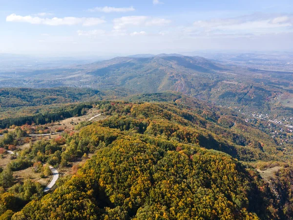 Incredibile Vista Aerea Autunno Della Montagna Vitosha Bulgaria — Foto Stock