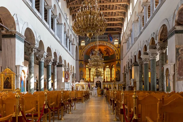 Thessaloniki Grekland September 2019 Den Antika Bysantinska Kyrkan Saint Demetrios — Stockfoto