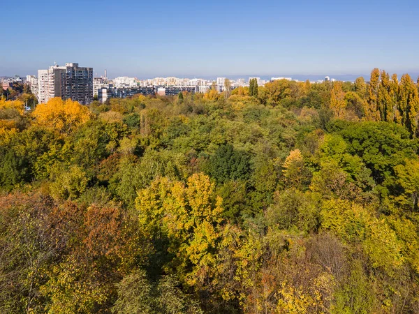 Vista Aérea Surpreendente Outono South Park Cidade Sofia Bulgária — Fotografia de Stock