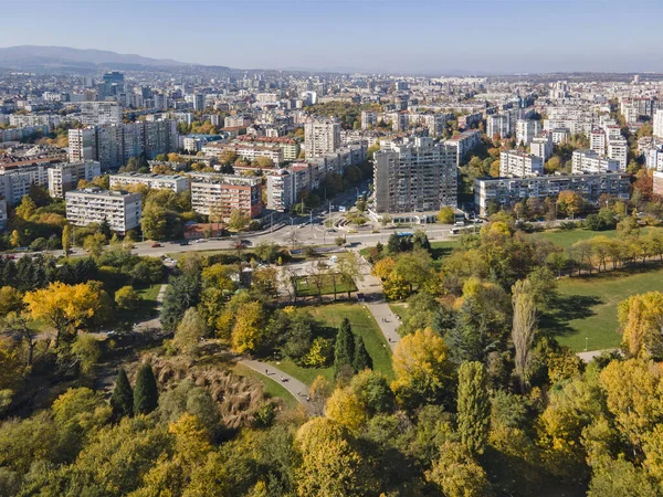Καταπληκτική Αεροφωτογραφία Του South Park Στην Πόλη Της Σόφιας Βουλγαρία — Φωτογραφία Αρχείου