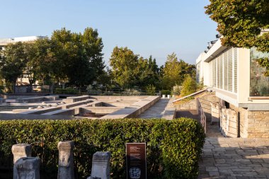 Selanik, Yunanistan - 22 Eylül 2019: Selanik kentindeki Arkeoloji Müzesi, Orta Makedonya, Yunanistan