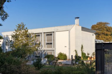 Selanik, Yunanistan - 22 Eylül 2019: Selanik kentindeki Arkeoloji Müzesi, Orta Makedonya, Yunanistan