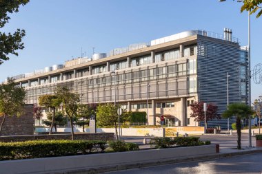 Selanik, Yunanistan - 22 Eylül 2019: Selanik Belediyesi, Orta Makedonya, Yunanistan