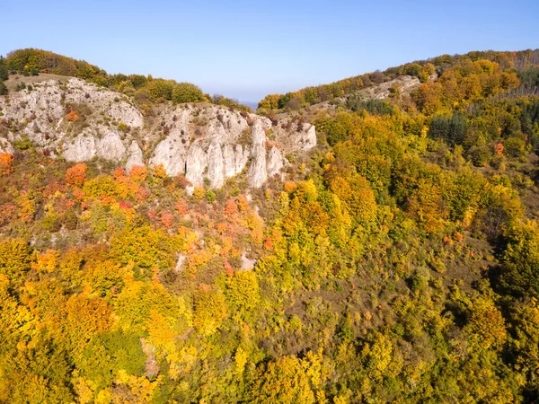 Úžasná Podzimní Krajina Pohoří Erul Poblíž Vrcholu Kamenitsa Pernický Kraj — Stock fotografie