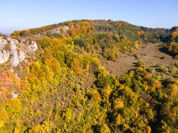 Úžasná Podzimní Krajina Pohoří Erul Poblíž Vrcholu Kamenitsa Pernický Kraj — Stock fotografie