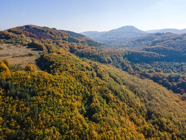 Niesamowity Jesienny Krajobraz Góry Erul Pobliżu Szczytu Kamenititsa Obwód Pernicki — Zdjęcie stockowe