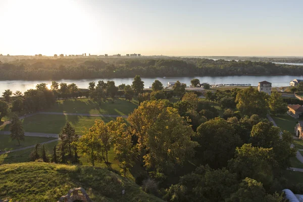 Belgrade Serbia August 2019 Fantastisk Utsikt Över Belgrads Fästning Och — Stockfoto