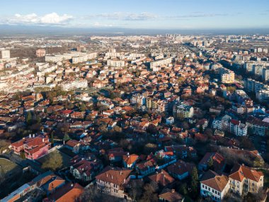 Bulgaristan 'ın Filibe kentinin şaşırtıcı hava manzarası