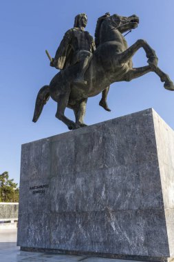 THESSALONIKI, GREECE - 22 Eylül 2019: Selanik, Orta Makedonya, Yunanistan kıyı caddesi Panorama
