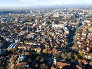 Bulgaristan 'ın Filibe kentinin şaşırtıcı hava manzarası