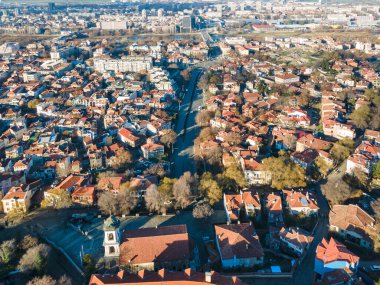 Bulgaristan 'ın Filibe kentinin şaşırtıcı hava manzarası