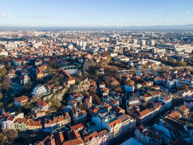 Bulgaristan 'ın Filibe kentinin şaşırtıcı hava manzarası