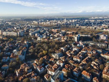 Bulgaristan 'ın Filibe kentinin şaşırtıcı hava manzarası