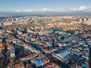 Bulgaristan 'ın Filibe kentinin şaşırtıcı hava manzarası