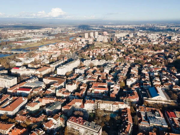 Удивительный Вид Воздуха Город Пловдив Болгария — стоковое фото