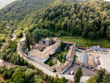 Bulgaristan 'ın Ortaçağ Troya Varsayım Manastırı, Lovech bölgesi hava manzarası