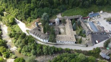 Bulgaristan 'ın Ortaçağ Troya Varsayım Manastırı, Lovech bölgesi hava manzarası