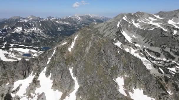 Vista Aérea Incrível Pico Dzhangal Pirin Mountain Bulgária — Vídeo de Stock