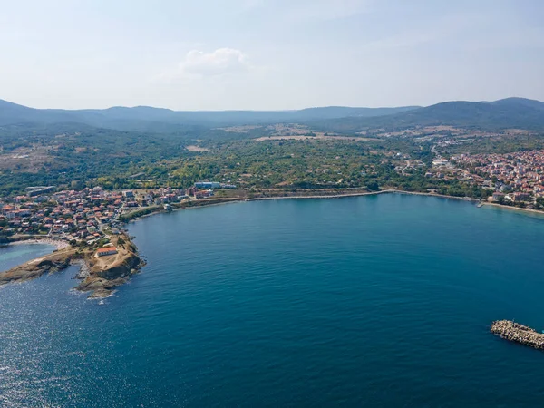 Vista Aérea Cidade Tsarevo Região Burgas Bulgária — Fotografia de Stock