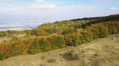 Bulgaristan 'ın Vitosha Dağı' nın şaşırtıcı sonbahar manzarası