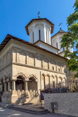 BUCHAREST, ROMANIA - 17 Ağustos 2021: Romanya 'nın Bükreş kentindeki Colta Kilisesi