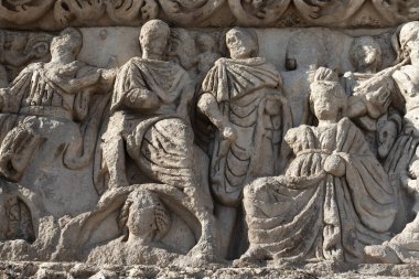 Selanik, Yunanistan - 22 Eylül 2019: Yunanistan 'ın orta kesimindeki Selanik kentinde antik Roma İmparatorluğu