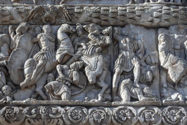 Selanik, Yunanistan - 22 Eylül 2019: Yunanistan 'ın orta kesimindeki Selanik kentinde antik Roma İmparatorluğu