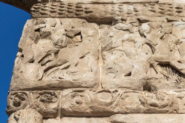 Selanik, Yunanistan - 22 Eylül 2019: Yunanistan 'ın orta kesimindeki Selanik kentinde antik Roma İmparatorluğu