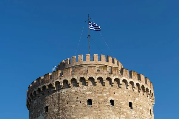 Thessaloniki Grecia Septiembre 2019 Antigua Torre Blanca Ciudad Tesalónica Macedonia — Foto de Stock