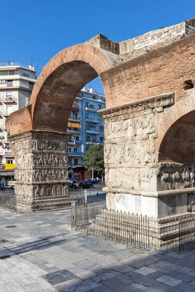 Thessaloniki Grécia Setembro 2019 Arco Romano Antigo Galério Centro Cidade — Fotografia de Stock