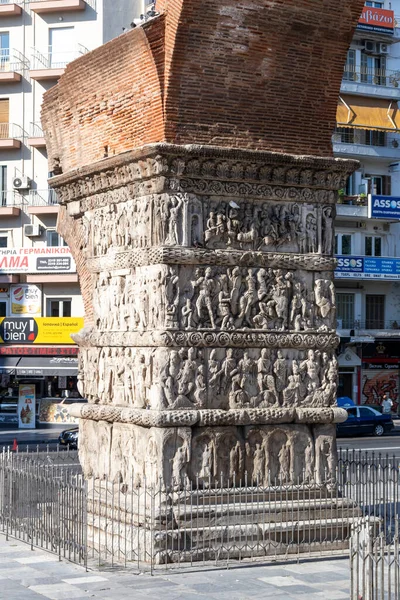 Thessaloniki Grèce Septembre 2019 Ancienne Arche Romaine Galère Dans Centre — Photo