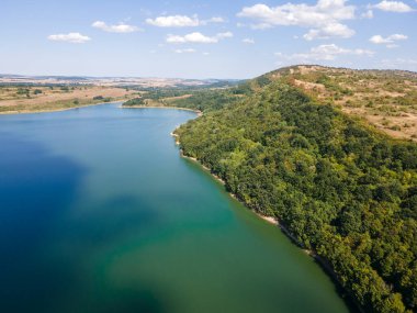 Bulgaristan 'ın Krapets Reservoir, Lovech Bölgesinin hava görüntüsü