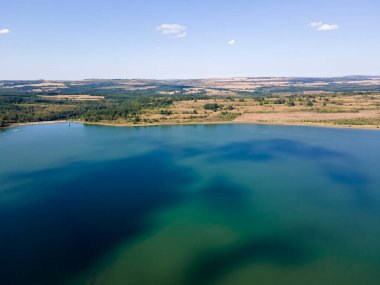 Bulgaristan 'ın Krapets Reservoir, Lovech Bölgesinin hava görüntüsü