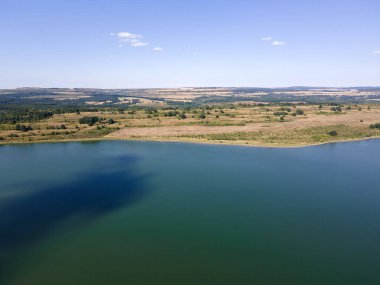 Bulgaristan 'ın Krapets Reservoir, Lovech Bölgesinin hava görüntüsü