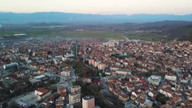 Bulgaristan 'ın Petrich, Blagoevgrad bölgesinin hava manzarası