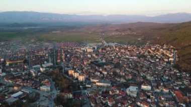 Bulgaristan 'ın Petrich, Blagoevgrad bölgesinin hava manzarası