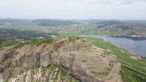 Flygfoto Över Studen Kladenets Reservoar Kardzhali Regionen Bulgarien — Stockvideo