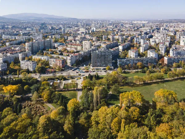 Amazing Aerial Autumn View South Park City Sofia Bulgaria — Stock Photo, Image