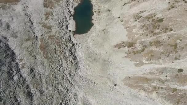Amazing Aerial View Gazey Peak Lake Pirin Mountain Bulgaria — Stock Video