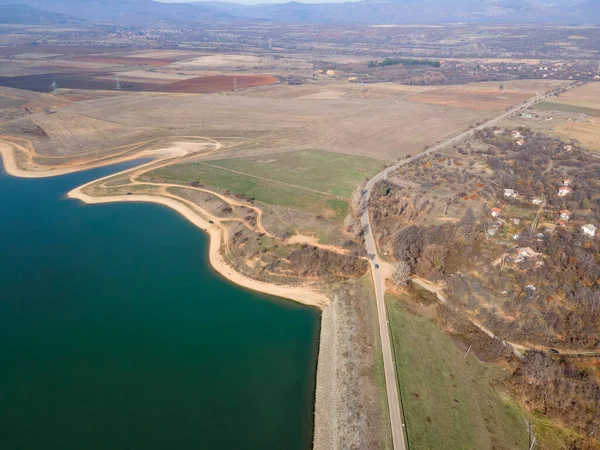 Increíble Vista Aérea Del Embalse Drenov Dol Región Kyustendil Bulgaria —  Fotos de Stock