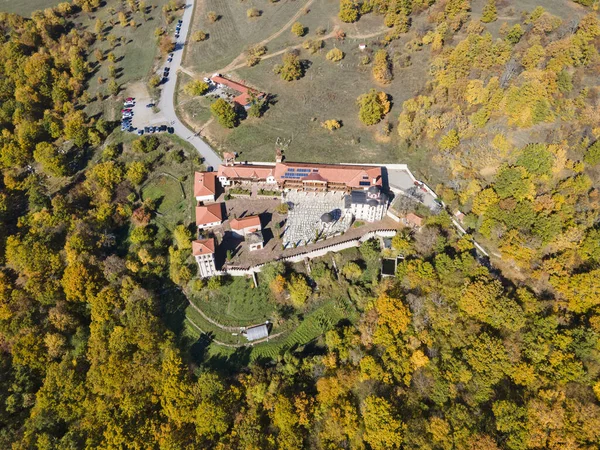 Αεροφωτογραφία Του Μεσαιωνικού Μοναστηριού Τσαρνογκόρσκι Γιγίντσι Kozma Damyan Περιφέρεια Pernik — Φωτογραφία Αρχείου