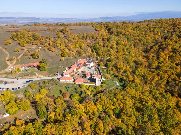 Letecký Pohled Středověký Klášter Tsarnogorski Gigintsi Kozma Damyan Oblast Pernik — Stock fotografie